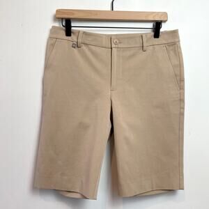 Lauren Ralph Lauren Khaki Bermuda Shorts Sz 6 Minimalist Capsule Quiet Luxury